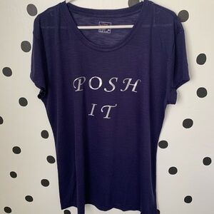 🎉HP🎉🆕POSH IT PURPLE/SILVER SHIRT SIZE 2Xl